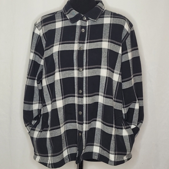 Orvis Fleeced Lined Plaid Flannel Pinnacle Shirt Jacket - Size XXL - Picture 6 of 15